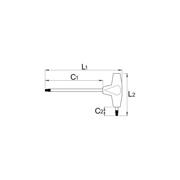 Llave Unior Torx T25 con Mango