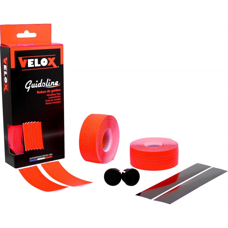 Cinta Manillar Velox Soft Micro Perforada Rojo Fluor