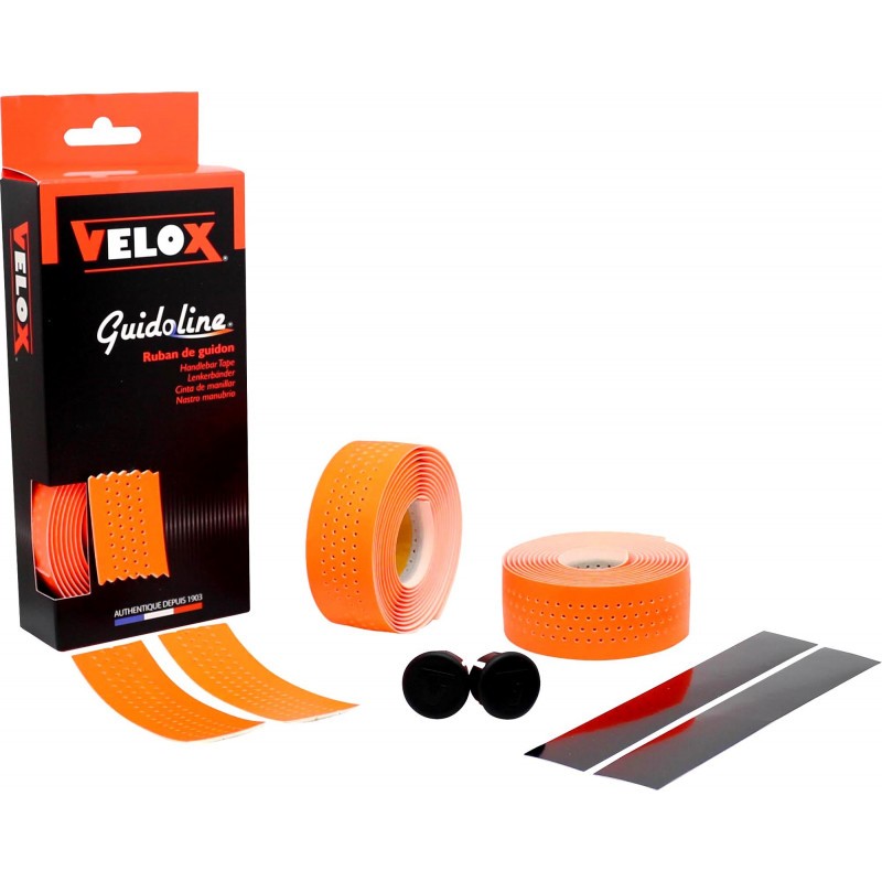 Cinta Manillar Velox Soft Micro Perforada Naranja Fluor