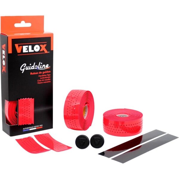 Cinta Manillar Velox Gloss Micro Perforada Rojo