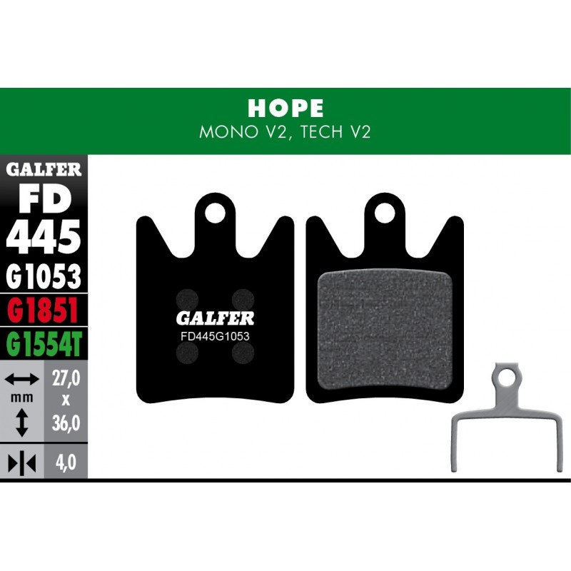 Pastillas Freno Galfer Standard Hope Mono V2, Tech V2