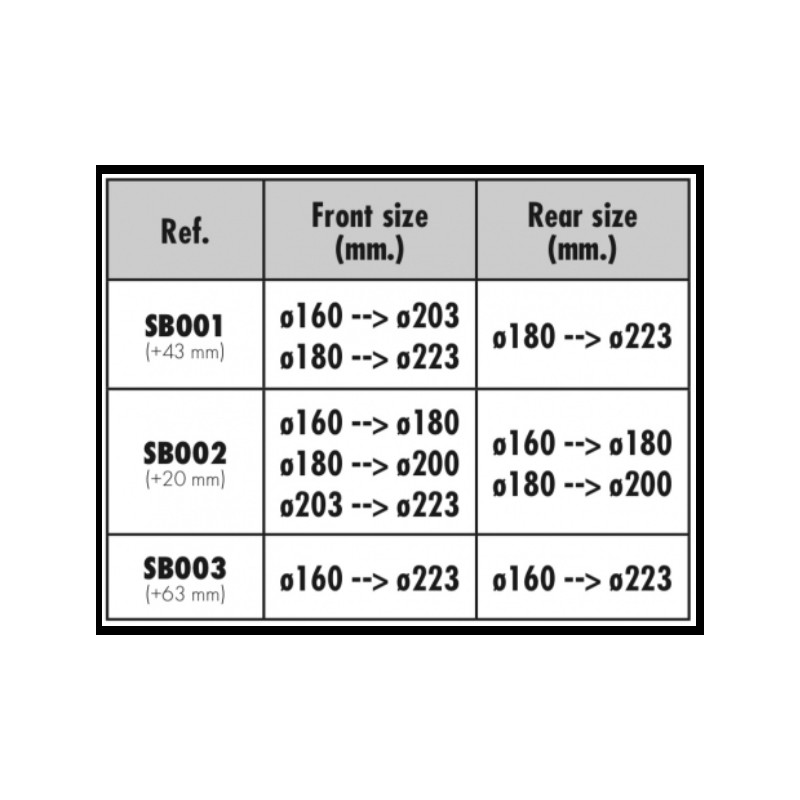 adaptador de disco galfer post mount +63mm Adaptador de Disco Galfer Post Mount +63mm