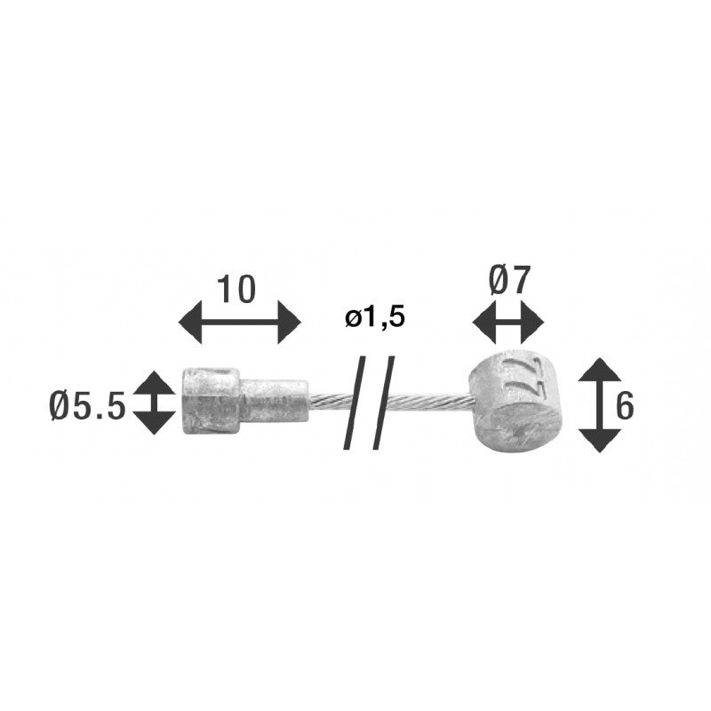 Cable Freno Acero Inoxidable Elvedes 2.350mm