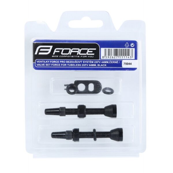 Kit de Valvulas Force para tubeless 44m Negro