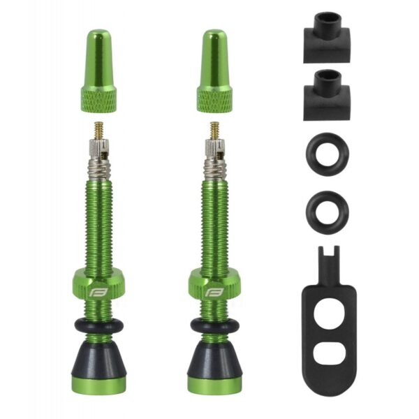 Kit de Valvulas Force para tubeless 44m Verde