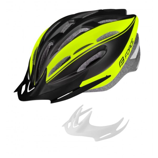 Casco Force Tery NEgro-Amarillo S-M