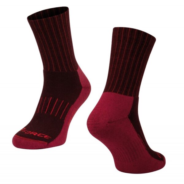 Calcetines Force Artic Negro-Rojo S-M