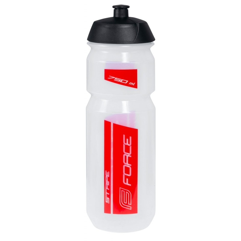 Bidon Force Stripe Transparente-Rojo 750ml