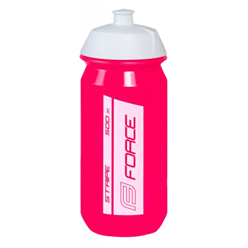 Bidon Force Stripe Rosa-Blanco 500ml