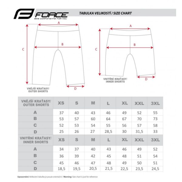 Pantalones Cortos Force Blade C/B Negro