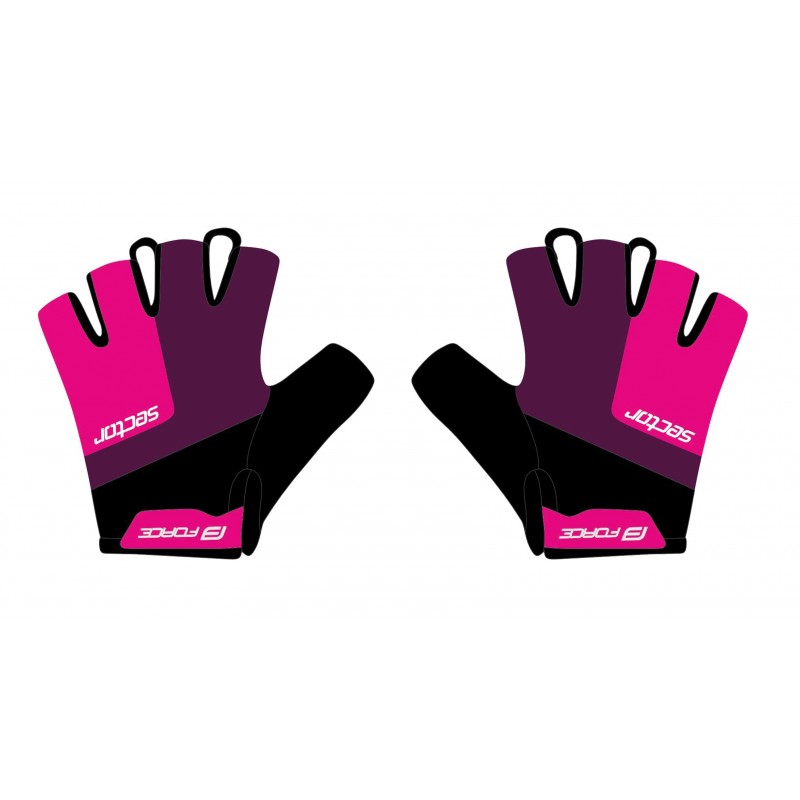 Guante Force Gel Sector Mujer Negro-Rosa