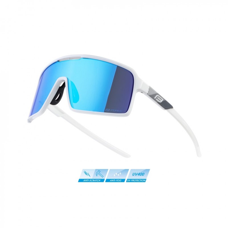 Gafas Force Static Blanca Lente Azul Espejo