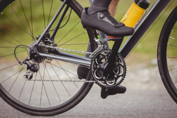 athlete riding his bicycle